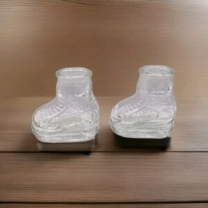 VTG Pair Windsor Canadian Whiskey Ice Hockey Skate Shot Glass Toothpick Holder